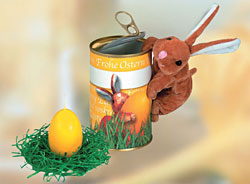 Velikono�n� p�ekvapen� - Zaj�c s magnety a sv��kou v plechovce